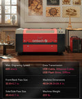 60W CO2 Laser Engraver With LightBurn 28 By 20 Inch Engraving And Cutting Machine with red exterior