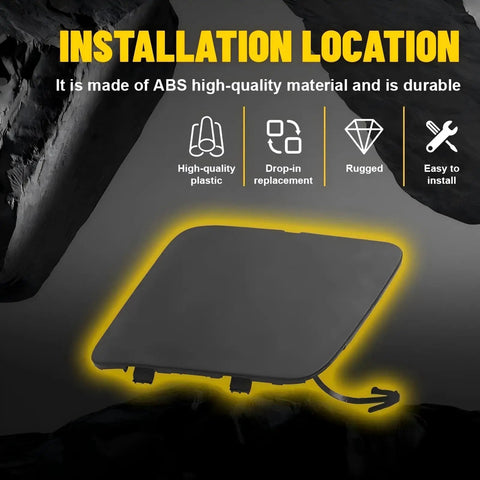 Nissan NV200 Front Tow Hook Bracket Cover Cap Durable Plastic Replacement With Easy Install No Sweat For 2013 2014 2015 2016 2017 2018 2019 2020 Models 622A03LM0A