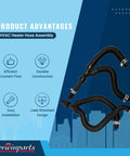 Product advantages of HVAC Heater Hose Assembly Kit For Dodge Grand Caravan, Chrysler Town And Country, VW Routan 2008 2010