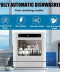 Game Changer Countertop Dishwasher nails dirty dishes with smooth 800 watt performance and four automatic wash cycles.