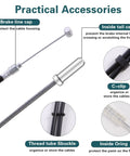 All Purpose Universal Bike Brake Cable Set Front And Rear For Mountain MTB And Road Bikes With Free End Caps and Hardware