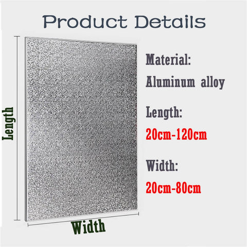 Self-Adhesive Magnetic Insulation Mat For Fridge And Kitchen Appliances, detailed product dimensions and aluminum material