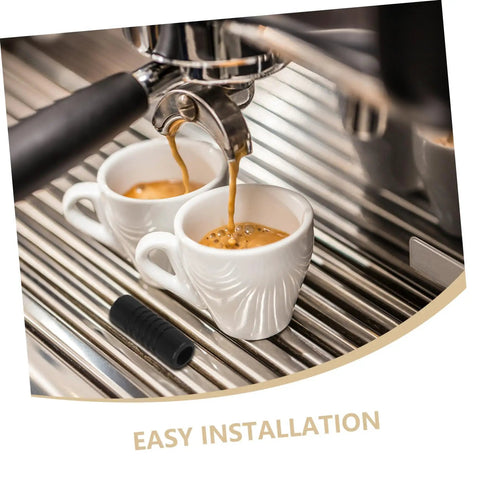 Steam Wand Guard And Heat Shield For Espresso Machines Easy Install Insulation Cover shown with two cups of espresso