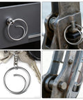 80 Piece Stainless Steel Cotter Ring Kit With Five Sizes, 316 Grade Marine Hardware in use on hitch pin lock system and cabinet knobs