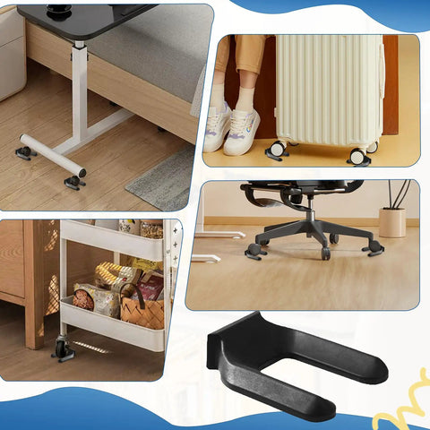 Six Pack Wheel Stopper Cups For 50mm Casters No Slip Floor Protectors For Office Chairs Beds And Rolling Furniture On Hardwood Or Carpet Stays Put.