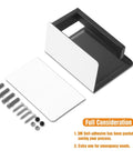 Matte Black Toilet Paper Holder With Shelf Stick On Or Wall Mount Self Adhesive Or Screws Rotate Proof Bracket Heavy Duty Set