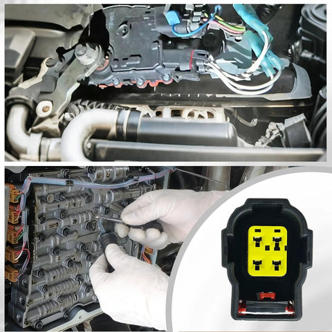 Three Pin Harness Side Connector Pigtail For Transmission Line Pressure Sensor installed in vehicle engine