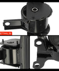 Close-up of a black Direct Fit Engine And Transmission Mount Kit Set Of 4 For Mitsubishi Lancer And Outlander Sport With Manual Transmission Easy Drop In Swap Built Heavy Duty For A Tight Smooth Ride.