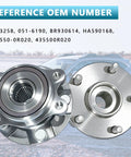 Two Piece Front Wheel Hub And Bearing Assembly Set For RAV4 2006-2018 Mirai 2016-2020 Scion Tc 2011-2016 With ABS 5 Lug