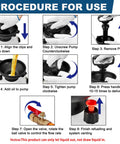 Procedure for use of No Fuss 5L Transmission Fluid Pump For ATF And Gear Oil Transfer with steps for filling and operating.