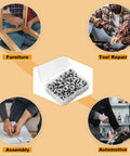50 Pack M6 Hex Nuts Stainless Steel 304 With Hex Drive Metric M6x1 Threads DIN934 Right Hand Replacement Fasteners in box