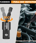 Impact Socket Adapter Set, 6-Piece With 3-Inch Extension Bit And Holder used for auto repair, showing full 360-degree rotation.