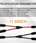 Y Branch Solar Connector Kit For Panels For Parallel Wiring M FF And F MM Adapters 1 Pair Copper Tinned Cores 11.5 inch
