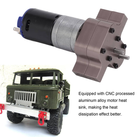 RC Motor Gear Box Set For 1 16 Scale Trucks WPL B1 B 1 C14 Beefed Up Upgrade Parts Metal Gear Box With 370 Motor High Torque Transmission