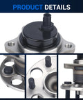 Close-up of Rear Wheel Bearing And Hub Assembly 512547 Plug And Play Compatible With Toyota Corolla 2020 To 2022 And Prius 2016 To 2022 And Prius Prime 2017 To 2022 Lexus CT200h 2011 To 2017 5 Lug With ABS details