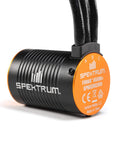 Firma 6500Kv Brushless Motor For RC Cars And Drones SPMXSM2800, black with orange cap, side view showing connectors and branding.