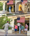 Heavy Duty 3x5 Outdoor American Flag Built Tough From Polyester With Embroidered Stars And Sewn Stripes Brass Grommets All Weather US Flag