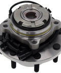 Garage Tested Front Wheel Bearing And Hub Assembly For 1999 To 2004 Ford F250 And F350 Super Duty 4WD showing details and connections.
