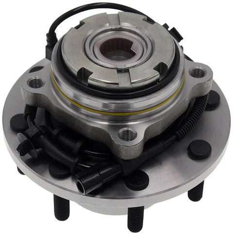Garage Tested Front Wheel Bearing And Hub Assembly For 1999 To 2004 Ford F250 And F350 Super Duty 4WD showing details and connections.