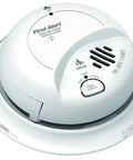 Hardwired Smoke And Carbon Monoxide Detector Featuring Zero Sweat Mounting And Heavy Duty Battery Backup For Smooth Home Security and interconnectable setup in clean white enclosure.