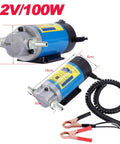 AIGMISON 12V 100W engine oil pump, blue electric oil change extractor with metal head and power clips