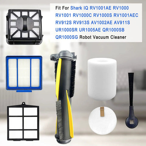 Robot Vacuum Accessories Kit With 1 Main Brush 3 Filters 6 Side Brushes 1 Pre Filter For Your Shark IQ RV1001AE AV911S EZ