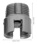 All-in-One Pipe Threader Set for Internal and External Threads, Reusable Plumbing Tool Kit, Drill-Ready for 1/2, 3/4, 1 Inch PVC and Metal Pipes, Adapters Included, gray metal pipe threading adapter