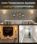 No Wiring Headaches Premium Gold Wall Sconces Set Of Two Battery Operated Cordless Light Fixtures With E26 Socket And Rechargeable Bulbs showcasing adjustable color temperatures and stylish installations.