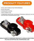 Heavy Duty 12V Battery Terminals For Cars Trucks And SUVs With Quick Release Cable Clamps Positive And Negative Connectors