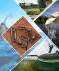 Heavy Duty Fishing Snap Swivels With Ball Bearing Speed Clips Stainless Steel Tackle Clips for versatile angling