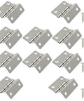 Sweet Deal Silver Three Fold Cabinet Hinges For Wood Doors And Furniture Drawers With Quick Grip Screws 2 X 2.2 Inch Plates set of ten with screws