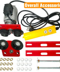 Electric Trolley With 1100 Lb Load Capacity For Power Hoist Adjustable Beam Flange Width 2.68 To 4.33 Inches components shown