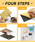 Four steps to use Cuttable Magnetic Sheets Six Pack 8 By 10 Inches With Adhesive Backing for crafts and DIY projects