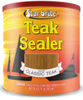 Teak Sealer No Drip No Splash One Coat Finish For Outdoor Furniture And Boats, Classic Teak 16 Ounce size container image
