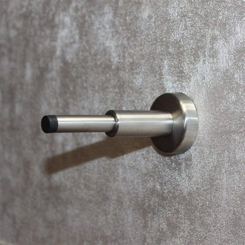 Four Adjustable Leveling Feet With Stainless Steel Rubber Cushions For Wall Protection And Door Suction Mounts Built Tough Swivel Levelers Easy Height And Angle Adjustment Keeps Walls Scratch Free And Doors Sliding Smooth, stainless steel
