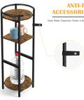 36.5 Inch Tall Freestanding Water Dispenser Stand With Multi Level Shelves For 1 To 5 Gallon Jugs Ceramic Water Bottle Holder Brown
