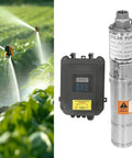 24V Deep Well Submersible Pump 210W with 3 Inch Solar Kit and MPPT Controller for industrial irrigation