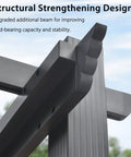 Aluminum Patio Pergola With Smooth Retractable Canopy 12 By 16 Feet Weather Resistant Cover For Your Chill Hangout Space Fly Design showing reinforced structure.
