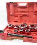 7 Size Pipe Threader Set With Dies From Three Eighths Inch To Two Inches Ratchet Handle And Adapter Long Sixteen To Twenty Six In