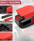 Jumper Cable Clamps Kit for 20V Battery Jump Starter and Auto Boost Cables, 6 Ft 12 AWG Power Tool Line product features