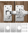 Stainless steel Rotating Concealed Cabinet Hinges Set 2 To 10 Pieces, mounting fixings for hidden doors, easy install on wood.