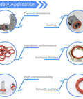 Silicone O Ring Kit With Metric Sizes 70 Shore A Hardness For Extreme Temperature Sealing From Minus 22F To 392F applications