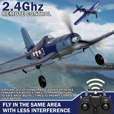 4 Channel RC Plane Ready To Fly Aerobatic Aircraft For Beginners With Easy Control And Stable Flight F4U Corsair Style RC Airplane