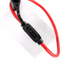 Tough As Nails Inline Fuse Holder Kit Comes Loaded With Six ATC ATO Brackets And Twelve Solid Blade Fuses Rated At 15 And 20 Amps, showing red wire connector.