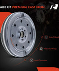 Heavy Duty Dual Mass Flywheel Straight Swap Fits Volkswagen Jetta Golf Beetle Audi A3 2.0 Liter Diesel Turbo Dsg Automatic Transmission showing premium cast iron construction.