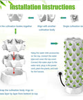 Installation instructions for 6 Tier Vertical Hydroponic Tower Garden For Indoor Growing with modular setup.