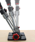 Beefy Pro Grade Portable Drill Press Drilling Guide with One Half Inch Chuck showing adjustable tilt mechanism on base