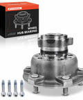 Front Wheel Bearing And Hub Assembly 6 Lug Fit Ford Transit 250 2015 350 2015-2017 And 350 HD 2015-2018, product packaging and bolts.
