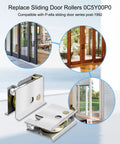 Sliding Door Roller Set For Post-1992 Sliding Patio Doors Replace 0C5Y00P0 shown with metal housing and wheels