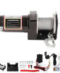 Fauitay 2500lb DC 12V Electric Power Winch With Remote Control for ATV UTV trailers with wire rope and accessories.